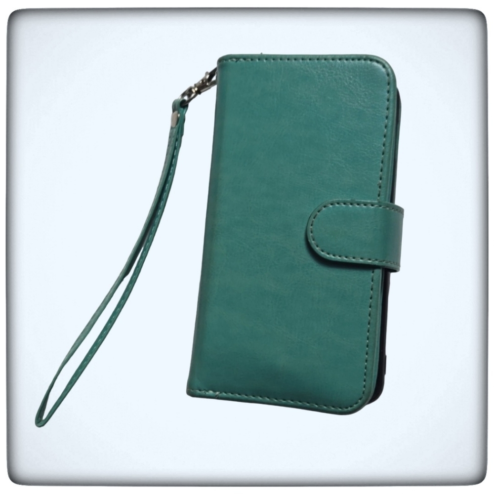 Samsung S9 Mint Green Flip Wallet Phone Case-Used with Life Left